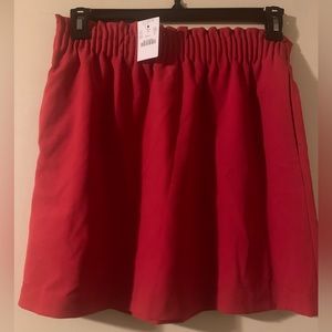 NWT J.Crew Mercantile Red Mini Skirt Size 6